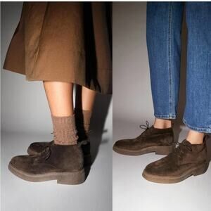 NO. 6 Crepe Sole Suede Desert Lace Up Ankle Boots in Olive Brown  Size 36 / 6